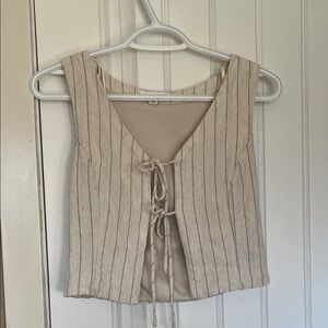 Striped Crop Top - Wmns small